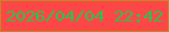 文字の大きさ：1、枠の色：c28726、背景の色：fc4746、文字の色：26c550 無料ブログパーツのブログ時計