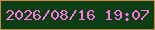 文字の大きさ：2、枠の色：c28b49、背景の色：0c3e16、文字の色：fd76e1 無料ブログパーツのブログ時計