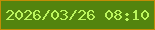 文字の大きさ：5、枠の色：c28c06、背景の色：53840e、文字の色：bbf55d 無料ブログパーツのブログ時計