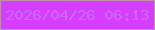 文字の大きさ：2、枠の色：c28fab、背景の色：d63eff、文字の色：d265f4 無料ブログパーツのブログ時計