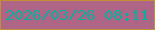 文字の大きさ：4、枠の色：c29033、背景の色：af6686、文字の色：09ae9d 無料ブログパーツのブログ時計