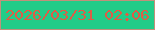 文字の大きさ：2、枠の色：c2907a、背景の色：22cc88、文字の色：df5c46 無料ブログパーツのブログ時計