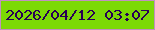 文字の大きさ：2、枠の色：c290c0、背景の色：7cd905、文字の色：280054 無料ブログパーツのブログ時計
