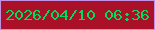 文字の大きさ：2、枠の色：c291e3、背景の色：aa1129、文字の色：00dc5a 無料ブログパーツのブログ時計