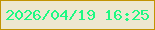 文字の大きさ：4、枠の色：c29303、背景の色：ede7d0、文字の色：1df982 無料ブログパーツのブログ時計