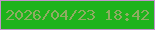 文字の大きさ：5、枠の色：c293cd、背景の色：1eb31c、文字の色：8eac62 無料ブログパーツのブログ時計