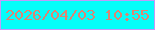 文字の大きさ：4、枠の色：c299fa、背景の色：06fdf9、文字の色：db8573 無料ブログパーツのブログ時計