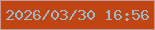 文字の大きさ：4、枠の色：c29a98、背景の色：bf4612、文字の色：a1b7c1 無料ブログパーツのブログ時計