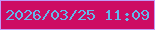 文字の大きさ：3、枠の色：c29af6、背景の色：cd0b63、文字の色：62b8ea 無料ブログパーツのブログ時計