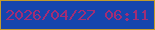 文字の大きさ：2、枠の色：c29b2b、背景の色：1645ad、文字の色：a22d74 無料ブログパーツのブログ時計