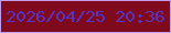 文字の大きさ：2、枠の色：c29bec、背景の色：7f0a1b、文字の色：5632c9 無料ブログパーツのブログ時計