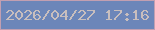 文字の大きさ：5、枠の色：c29fb1、背景の色：6c86b9、文字の色：c8bebe 無料ブログパーツのブログ時計