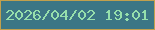 文字の大きさ：2、枠の色：c2a04d、背景の色：3c7685、文字の色：96dfac 無料ブログパーツのブログ時計