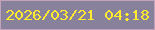 文字の大きさ：4、枠の色：c2a1ba、背景の色：87819b、文字の色：feea2f 無料ブログパーツのブログ時計