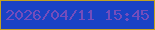 文字の大きさ：1、枠の色：c2a220、背景の色：1a42c4、文字の色：744dbc 無料ブログパーツのブログ時計