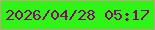 文字の大きさ：1、枠の色：c2a282、背景の色：2ef516、文字の色：860671 無料ブログパーツのブログ時計