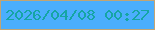 文字の大きさ：4、枠の色：c2a474、背景の色：4baefd、文字の色：15a5a4 無料ブログパーツのブログ時計