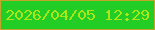 文字の大きさ：3、枠の色：c2a62c、背景の色：22cd26、文字の色：abe61a 無料ブログパーツのブログ時計