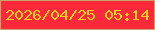 文字の大きさ：3、枠の色：c2a76f、背景の色：fb293a、文字の色：fdd122 無料ブログパーツのブログ時計