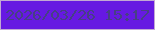 文字の大きさ：3、枠の色：c2a8d3、背景の色：6619e2、文字の色：474085 無料ブログパーツのブログ時計