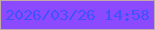 文字の大きさ：2、枠の色：c2aaa9、背景の色：8c4aff、文字の色：3e53fb 無料ブログパーツのブログ時計