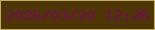文字の大きさ：2、枠の色：c2ad62、背景の色：4e3505、文字の色：700f4f 無料ブログパーツのブログ時計