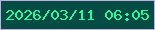文字の大きさ：2、枠の色：c2afe3、背景の色：044c44、文字の色：24fd9d 無料ブログパーツのブログ時計