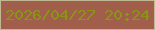 文字の大きさ：5、枠の色：c2b793、背景の色：a15f4b、文字の色：8a9516 無料ブログパーツのブログ時計