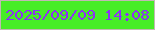 文字の大きさ：1、枠の色：c2b8b4、背景の色：47ed27、文字の色：8d31f5 無料ブログパーツのブログ時計