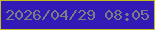 文字の大きさ：4、枠の色：c2bf1c、背景の色：3319b6、文字の色：787f82 無料ブログパーツのブログ時計
