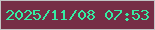 文字の大きさ：4、枠の色：c2c2c4、背景の色：762d46、文字の色：35eea3 無料ブログパーツのブログ時計