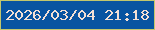 文字の大きさ：1、枠の色：c2c76d、背景の色：0854a1、文字の色：f3e0d5 無料ブログパーツのブログ時計