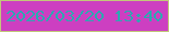 文字の大きさ：3、枠の色：c2c77a、背景の色：cd3fc1、文字の色：2da8b1 無料ブログパーツのブログ時計