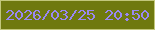 文字の大きさ：3、枠の色：c2c77c、背景の色：6f790f、文字の色：9988f3 無料ブログパーツのブログ時計