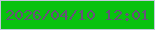文字の大きさ：1、枠の色：c2c9da、背景の色：08c20e、文字の色：67517a 無料ブログパーツのブログ時計