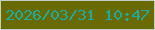 文字の大きさ：5、枠の色：c2cfc5、背景の色：696a01、文字の色：1daaa3 無料ブログパーツのブログ時計