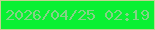 文字の大きさ：3、枠の色：c2d291、背景の色：0af033、文字の色：84d286 無料ブログパーツのブログ時計