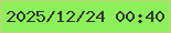 文字の大きさ：5、枠の色：c2d47b、背景の色：8def5b、文字の色：2e392a 無料ブログパーツのブログ時計