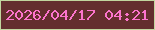 文字の大きさ：1、枠の色：c2d69e、背景の色：642e2e、文字の色：fc74cd 無料ブログパーツのブログ時計
