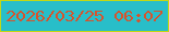 文字の大きさ：2、枠の色：c2d715、背景の色：28bec9、文字の色：d7532c 無料ブログパーツのブログ時計