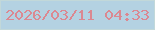 文字の大きさ：5、枠の色：c2d8d9、背景の色：b4d2e2、文字の色：db8891 無料ブログパーツのブログ時計