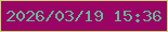 文字の大きさ：2、枠の色：c2d971、背景の色：9a0565、文字の色：65b995 無料ブログパーツのブログ時計
