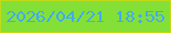 文字の大きさ：4、枠の色：c2db17、背景の色：84e037、文字の色：3fabfb 無料ブログパーツのブログ時計