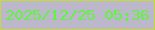 文字の大きさ：2、枠の色：c2db3a、背景の色：bcb7cb、文字の色：5df63a 無料ブログパーツのブログ時計