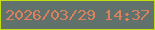 文字の大きさ：4、枠の色：c2de0e、背景の色：60726b、文字の色：db815c 無料ブログパーツのブログ時計