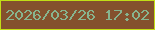 文字の大きさ：2、枠の色：c2de16、背景の色：84512d、文字の色：87b48e 無料ブログパーツのブログ時計