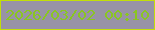 文字の大きさ：1、枠の色：c2df08、背景の色：9893a6、文字の色：8ac621 無料ブログパーツのブログ時計