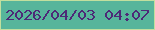 文字の大きさ：3、枠の色：c2df9e、背景の色：57b59b、文字の色：4d2977 無料ブログパーツのブログ時計