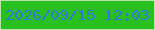 文字の大きさ：1、枠の色：c2dfb5、背景の色：29bf1d、文字の色：3079da 無料ブログパーツのブログ時計