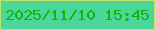 文字の大きさ：5、枠の色：c2e368、背景の色：4bd799、文字の色：14b50a 無料ブログパーツのブログ時計